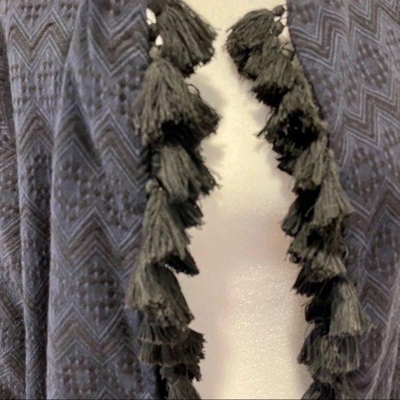 Zara Woman Oversized Geometric Fringe Jacquard Cardigan/Jacket Size XS - Picture 7 of 9